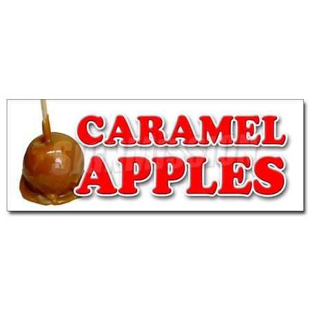 Signmission 12in CARAMEL APPLES DECAL sticker candy apple cart taffy farmers market orchard, D-12 Caramel Apples D-12 Caramel Apples